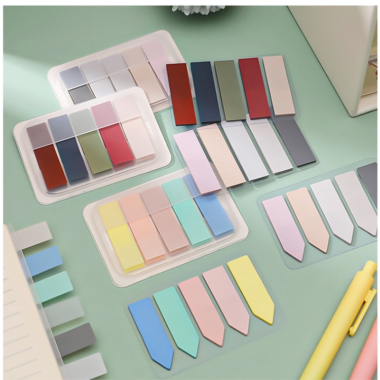 100lembar Index Bendera Titik Label Perlengkapan Alat Tulis Kantor Sekolah Memo Pad Novelty Candy Color Tab Strip Kunci Sticky Notes Bookmark Notepad Index Sticker