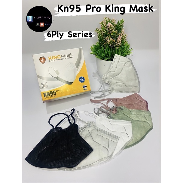 MASKER KN95 PRO KING MASK / KINGMASK 6PLY EMBOS AER PRO KOREA MASK 1 BOX 20PCS
