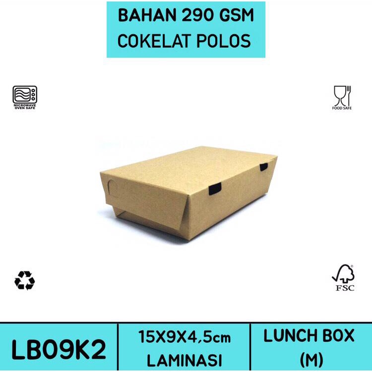 Paper Lunch Box Medium Ekonomis (LB9K2-Laminasi)