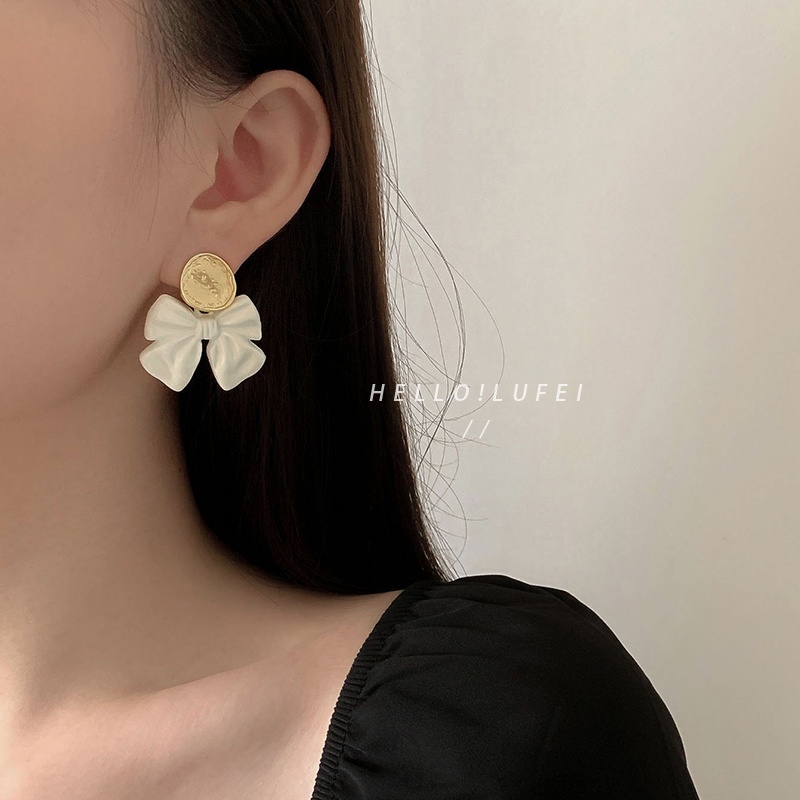 Versi Korea Dari fashion Anting Busur Lucu Gadis Musim Panas2023Anting Baru Aksesoris fashion