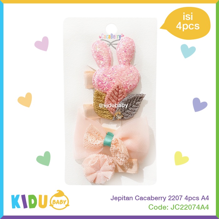 Jepitan Cacaberry 2207 4pcs Jepitan Rambut Aksesoris Rambut Bayi dan Anak Kidu Baby