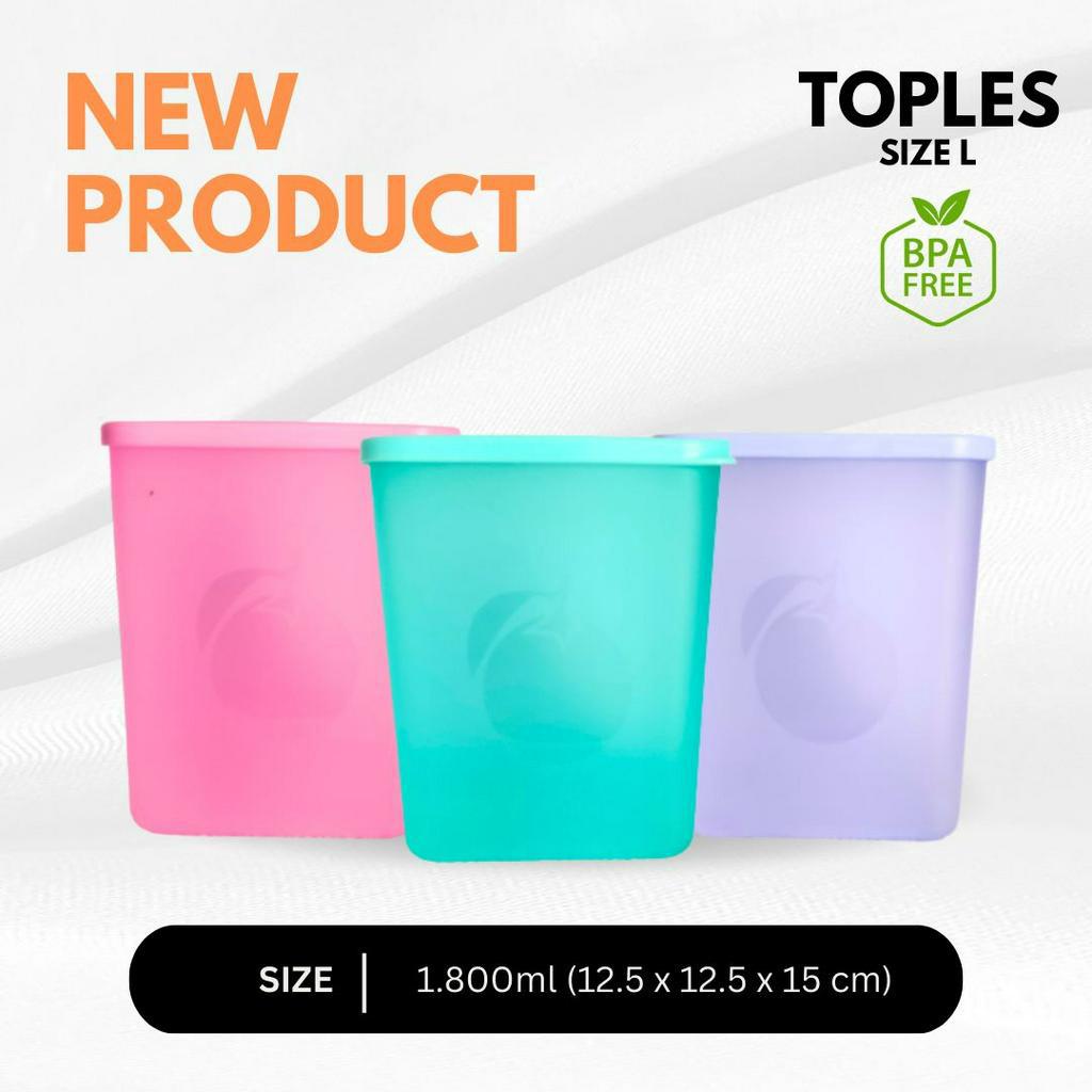 (DL) TOPLES LEMONI UKURAN L / TEMPAT WADAH KUE / TOPLES PLASTIK WARNA