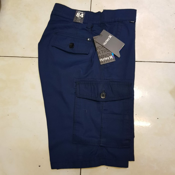 NEW FB CELANA CHINOS PENDEK CARGO HURLEY ORIGINAL SURF SKATE - HURLEY NAVY
