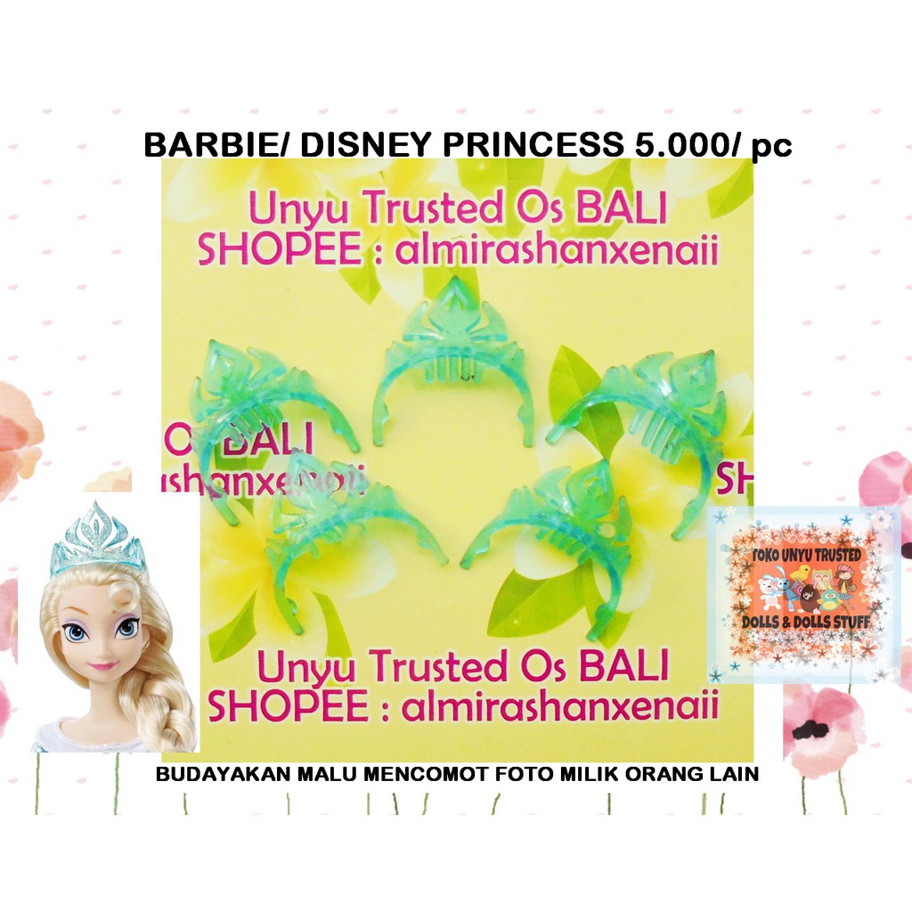 (M.A.H.K.O.T.A) Boneka Barbie Mattel/ Barbie/ Barbie Doll/ Princess Frozen Elsa (ORIGINAL)- BIRU H02