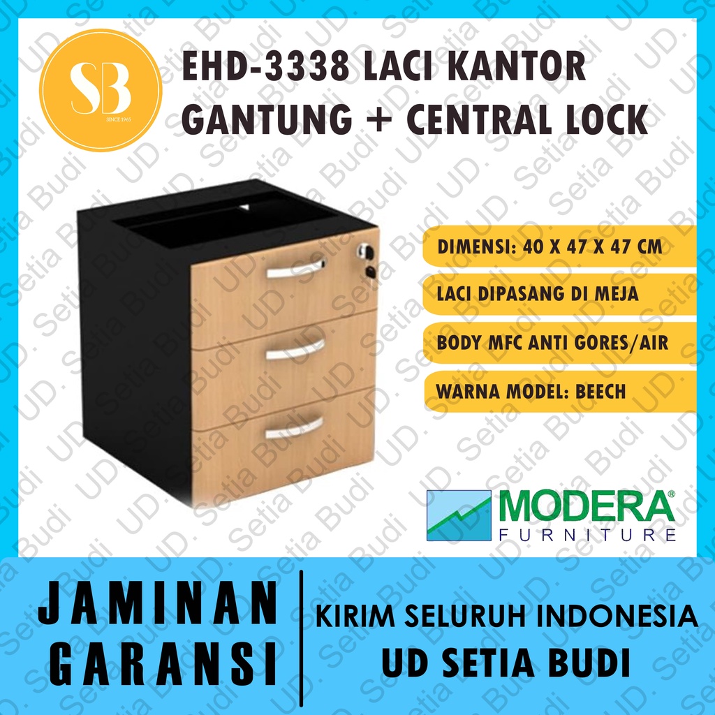 Laci Kantor Pedestal Gantung + Central Lock Modera EHD 3338 E-Class