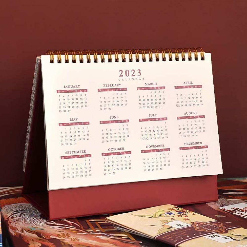 Mxbeauty 2023kalender Chinese Student Rumah Sekolah Kantor Perlengkapan Gaya Antik Jadwal Organizer Alat Tulis Desktop