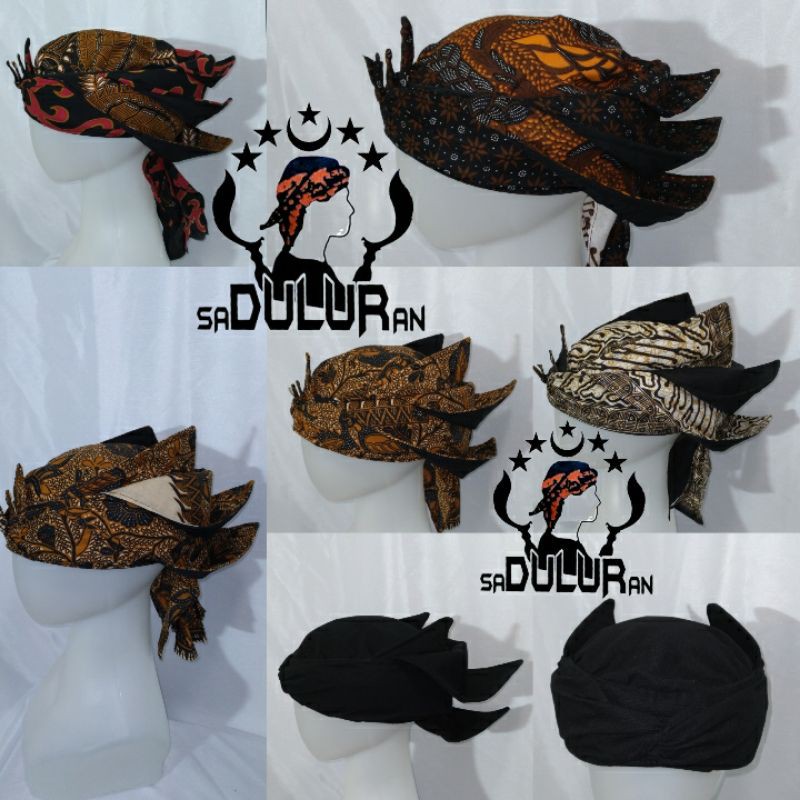 Iket merak ngibing naga kepala praktis / iket Sunda / ikat batik / Blankon / Udeng  / iket Bali