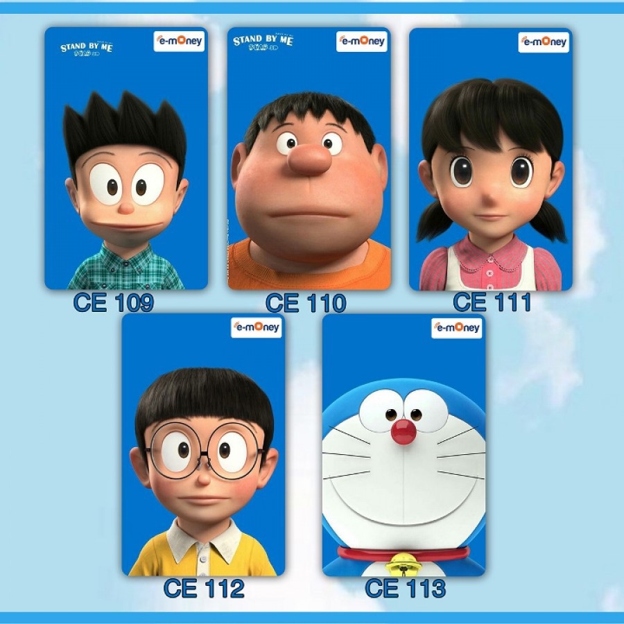 Custom Cetak Print E-Money / Flazz / Brizzi - DORAEMON (bisa gambar sendiri / nama / ID Card)