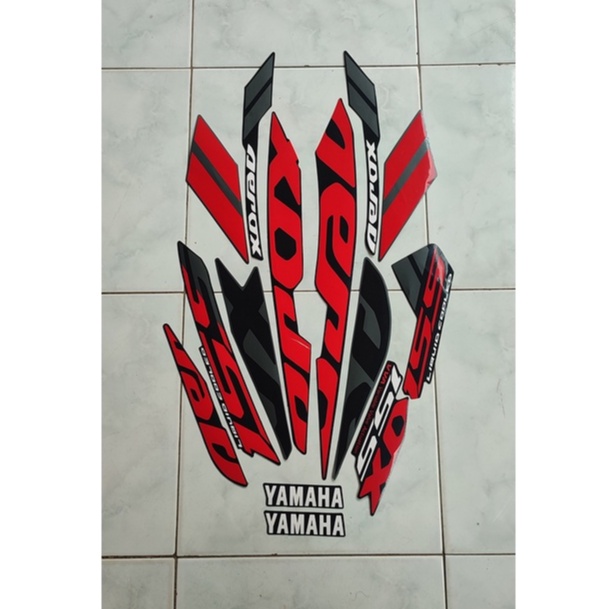 STIKER STRIPING & LIS BODY MOTOR AEROX 2019 HITAM SATU SET STIKER FULL BODY