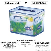 Lock n Lock Food Container 12 L 12L hpl889 with Handle wadah tempat makanan besar