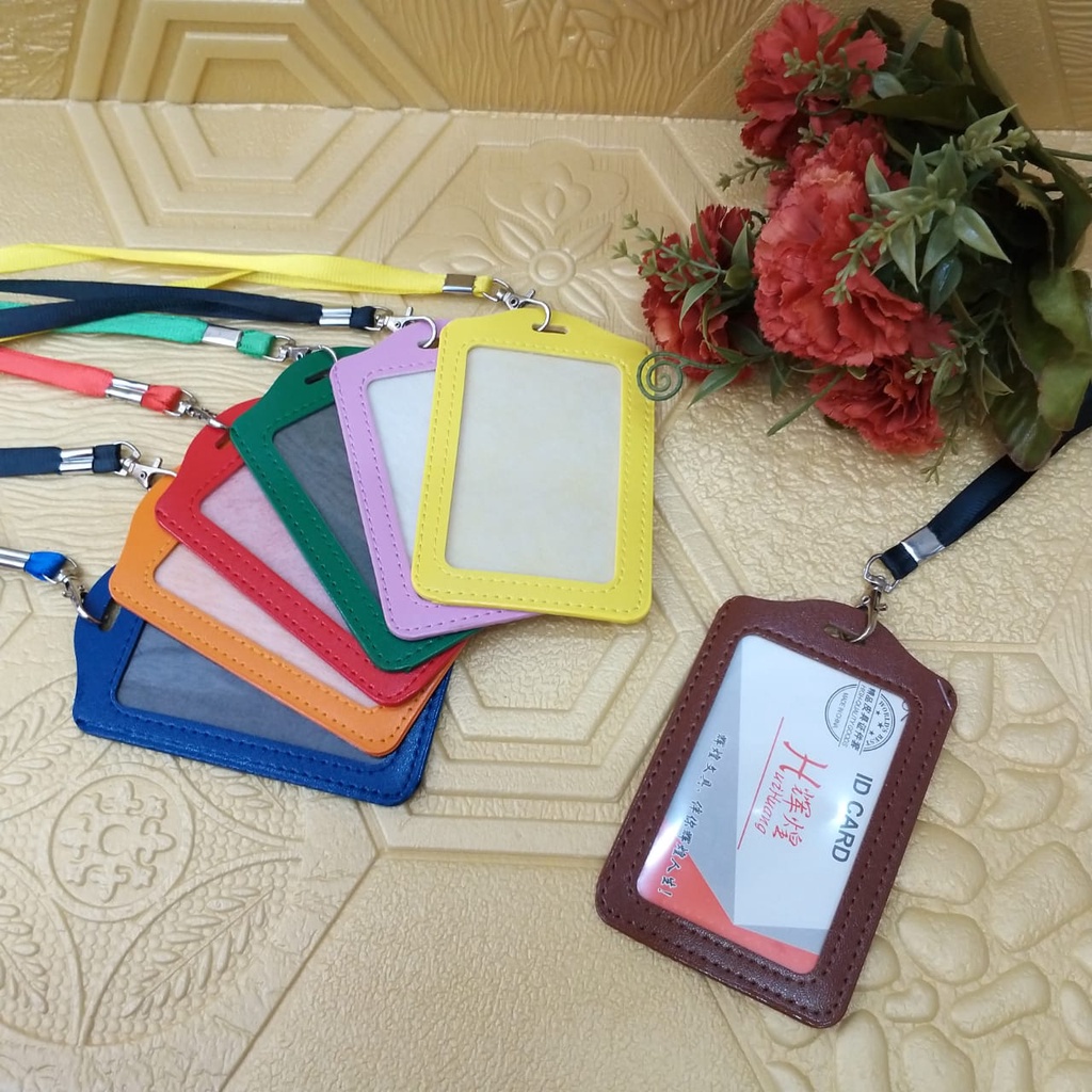 

Frame Casing Tempat ID Card Holder Kulit Imitasi Potrait