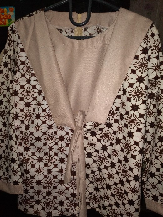 Tey-17 Batik Wanita Asj Sa Hrb026 Kenongo Kemeja Tosca Pendek