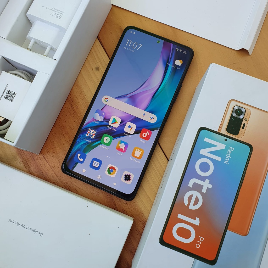 XIAOMI REDMI NOTE 10 PRO SECOND 6/64GB & 6/128GB & 8/128GB HANDPHONE SECOND HP SEKEN  HP MURAH