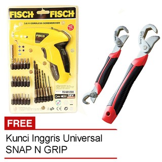 FISCH 3.6V BOR OBENG    CORDLESS & SNAP N GRIP KUNCI INGGRIS