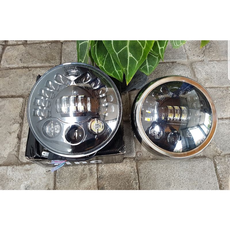 lampu Daymaker 7inch dus hitam