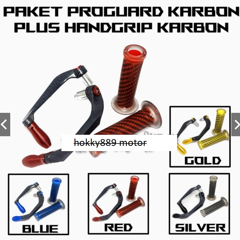 proguard carbon sabit + handgrip carbon BAD 1 paket universal