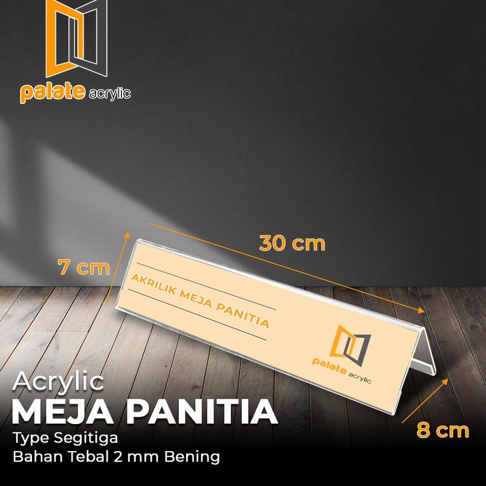 

➘Best Produk✸ HJIDY Acrylic/akrilik name plate/ kartu nama panitia 8X30/ tempat reserved selipan kertas 51 ❅Best Seller