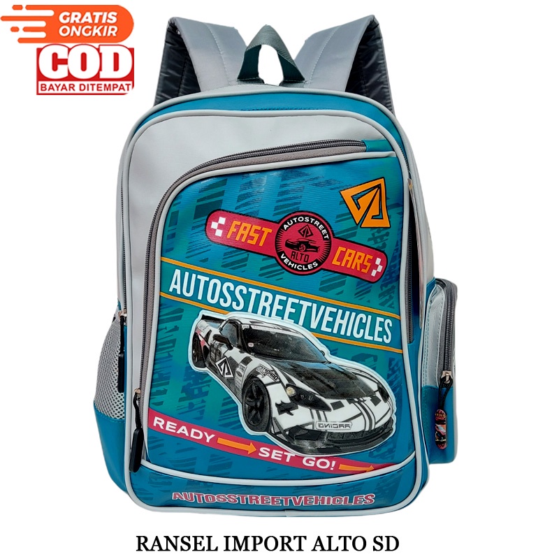 Alto Racing Tas Sekolah Anak Laki-laki Import Tas Ransel Alto Import Free Rain Cover