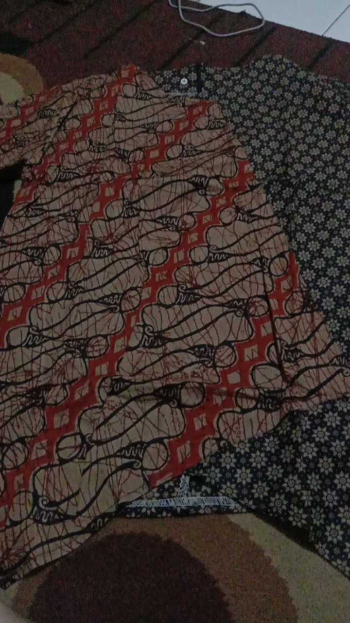 Tey-17 Batik Wanita Asj Sa Hrb026 Kenongo Kemeja Tosca Pendek
