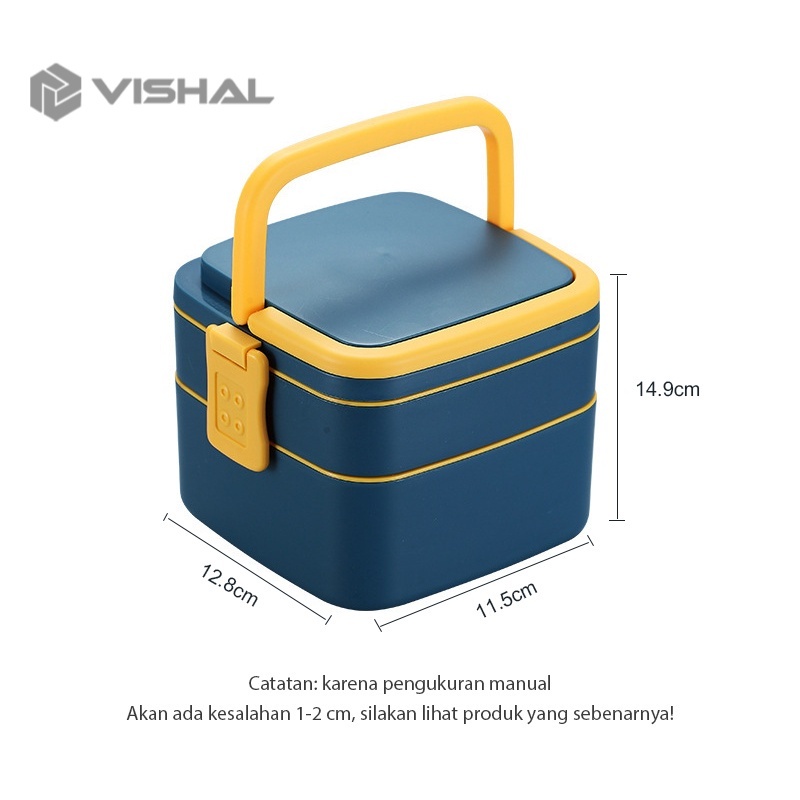 VISHAL Portabel Tempat makan 1300ml Kotak Makan - Lunch Box Set BPA FREE VS-64