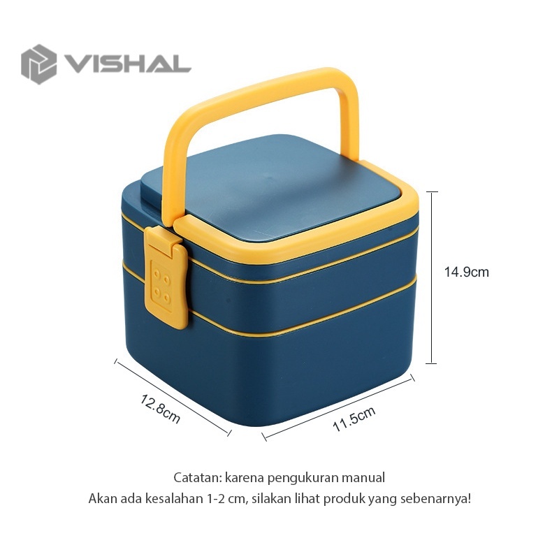 VISHAL Portabel Tempat makan 1300ml Kotak Makan - Lunch Box Set BPA FREE VS-64