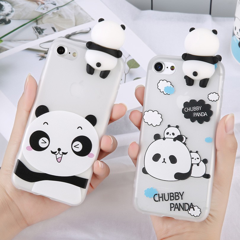 Peep case panda / casing intip 3D panda unik iphone