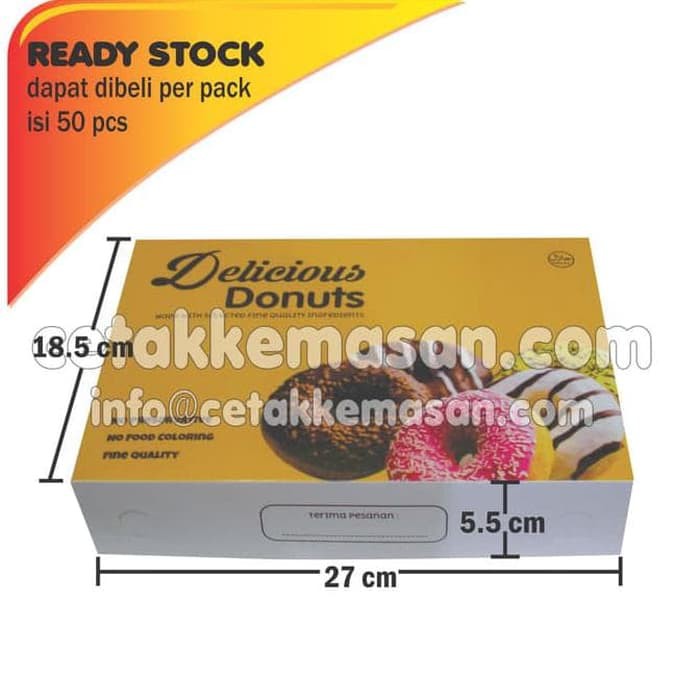 

Hot List Dus Box Kemasan Donat Uk 27 X 18-5 X 5-5 Cm Foodgrade Cetak