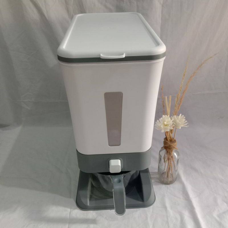 Dispenser beras 12 KG 12liter plastic rice dispenser