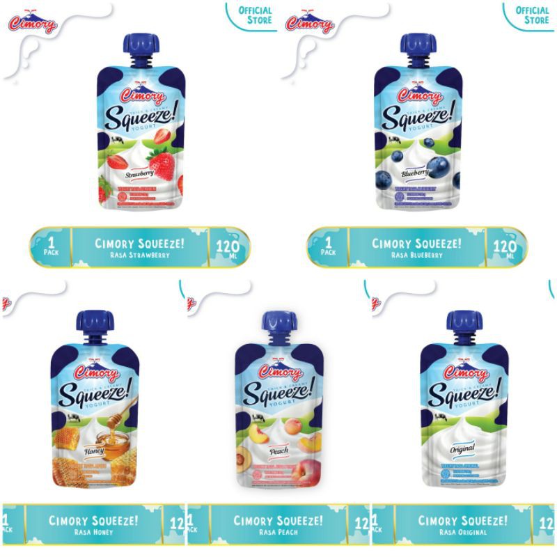 

Spesial Paket 12 pcs Cimory Squeeze Yogurt Thick & Creamy 120 gr Harga Emak-emak Varian Lengkap!!!