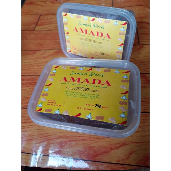 

SAMBEL PECEL AMADA (250 GRAM) BUMBU PECEL NIKMAT TERENAK HALAL