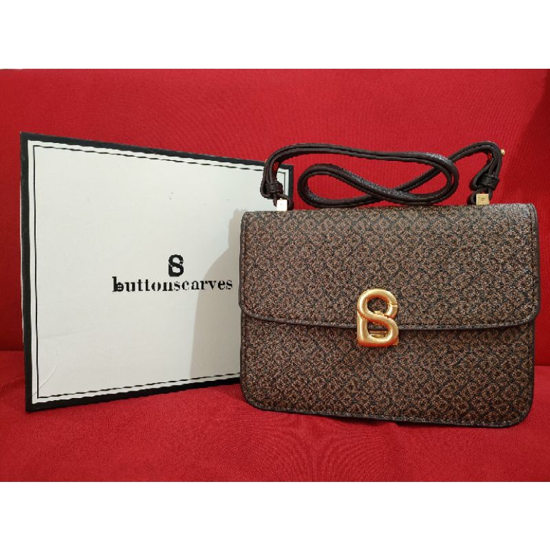 Preloved Tas Buttonscarves Audrey Bag Brown