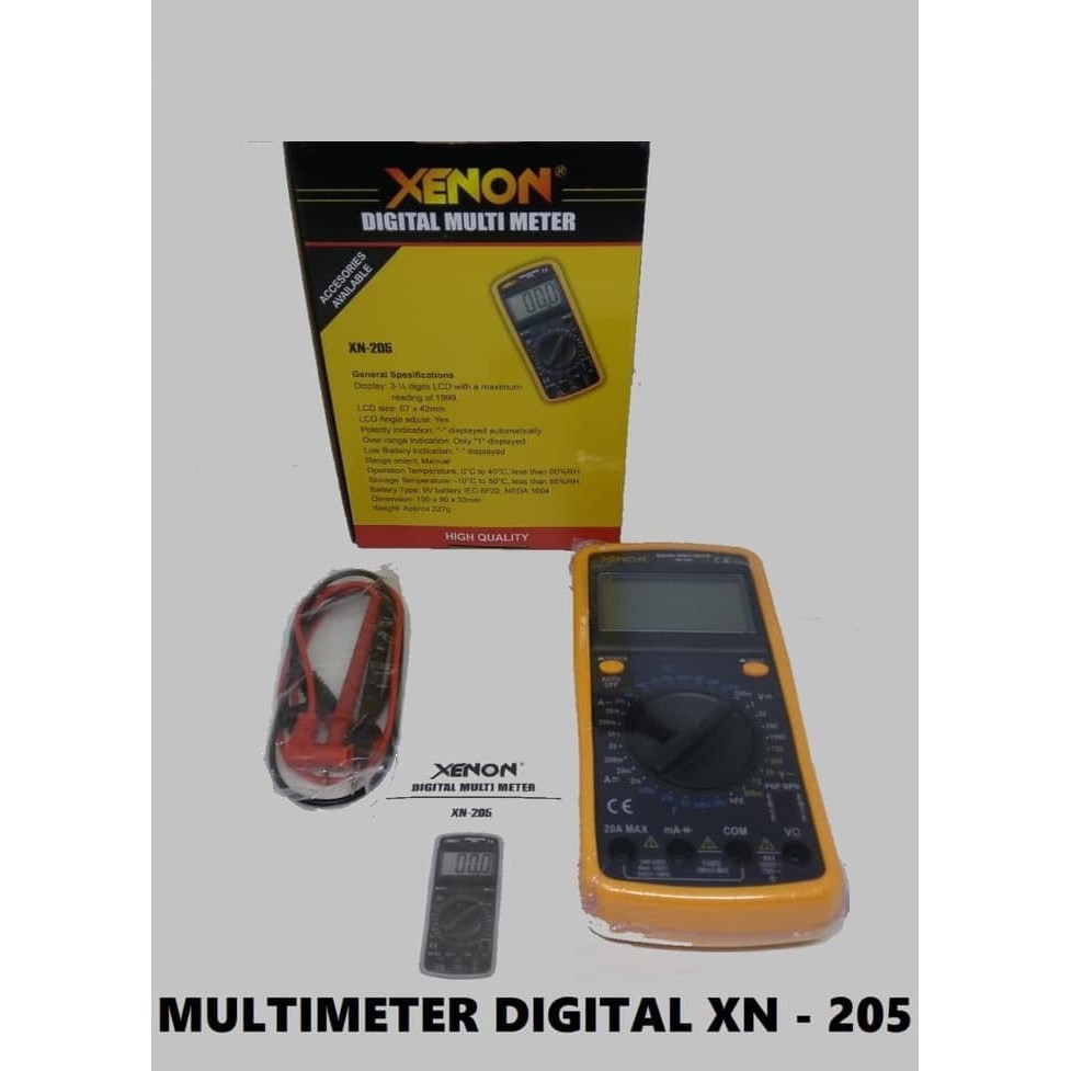 Multi Tester XN205 Avometer Multimeter Multitester Digital XN205