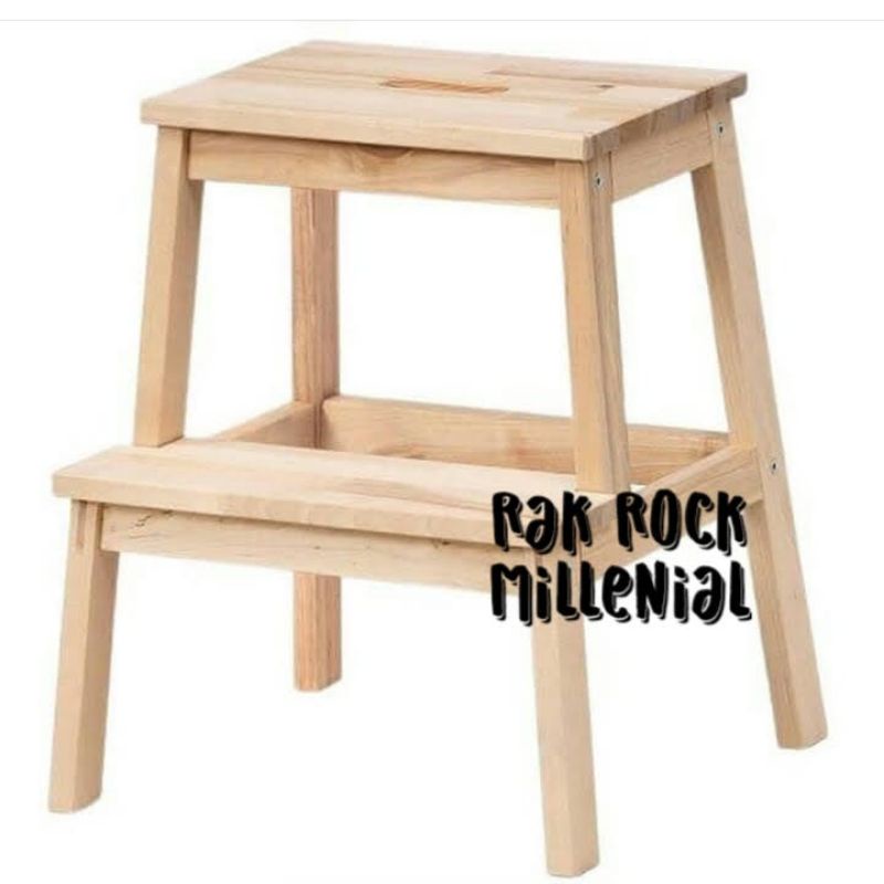 Bangku Kursi Tangga Bangku Tangga Anak Bangku Kayu 2 Step Anak Dewasa Jatibelanda Kursi Minimalis Ku