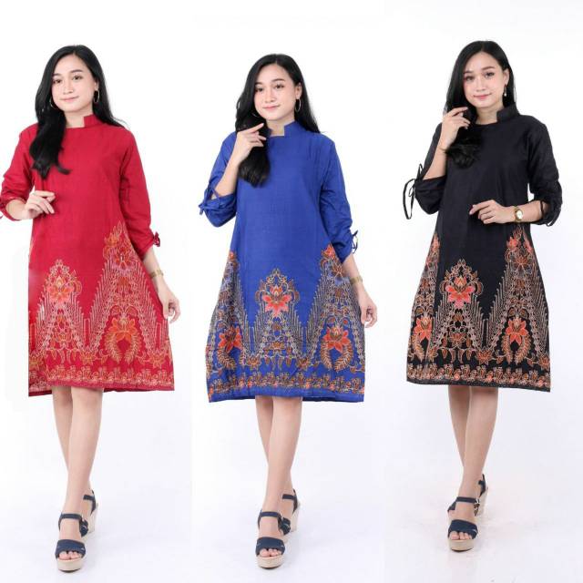 Atasan Tunik batik wanita M L XL XXL JUMBO