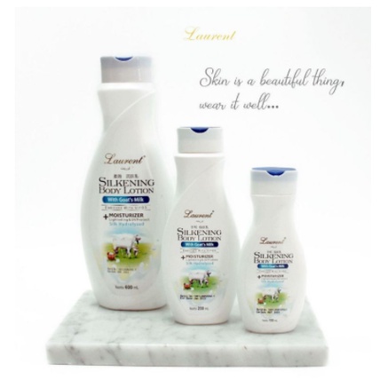 SILKENING  BODY LOTION 200ML / LAURENT SILKENING BODYLOTION /BODY LOTION PEMUTIH TUBUH /BODY LOTION SUSU KAMBING