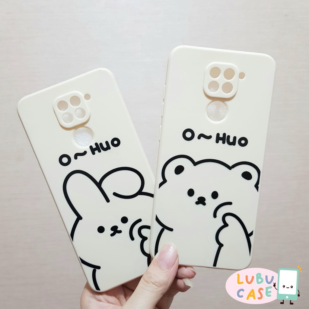 REDMI Case Couple Cute Bear & Bunny Case TPU REDMI 9A