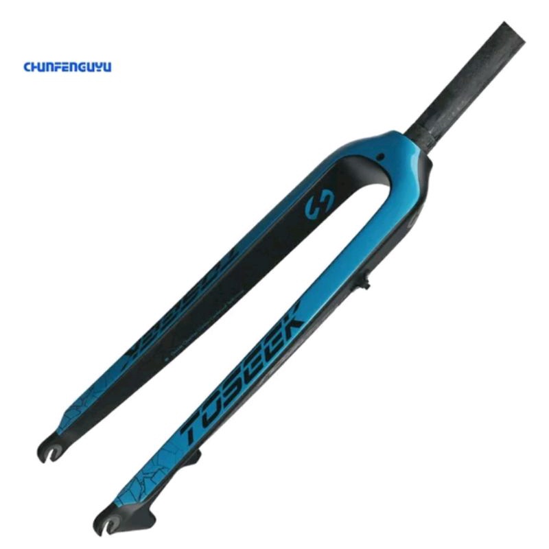 fork rigid carbon Toseek 26 in 27.5 inch 29er 700c Sepeda Mtb bisa hybrid karbon bisa roadbike gravel