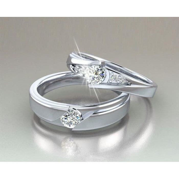 Cincin Couple Cincin Kawin Cincin Nikah Cincin Perak Palladium- CINCIN KAWIN PALLADIUM DAN PERAK