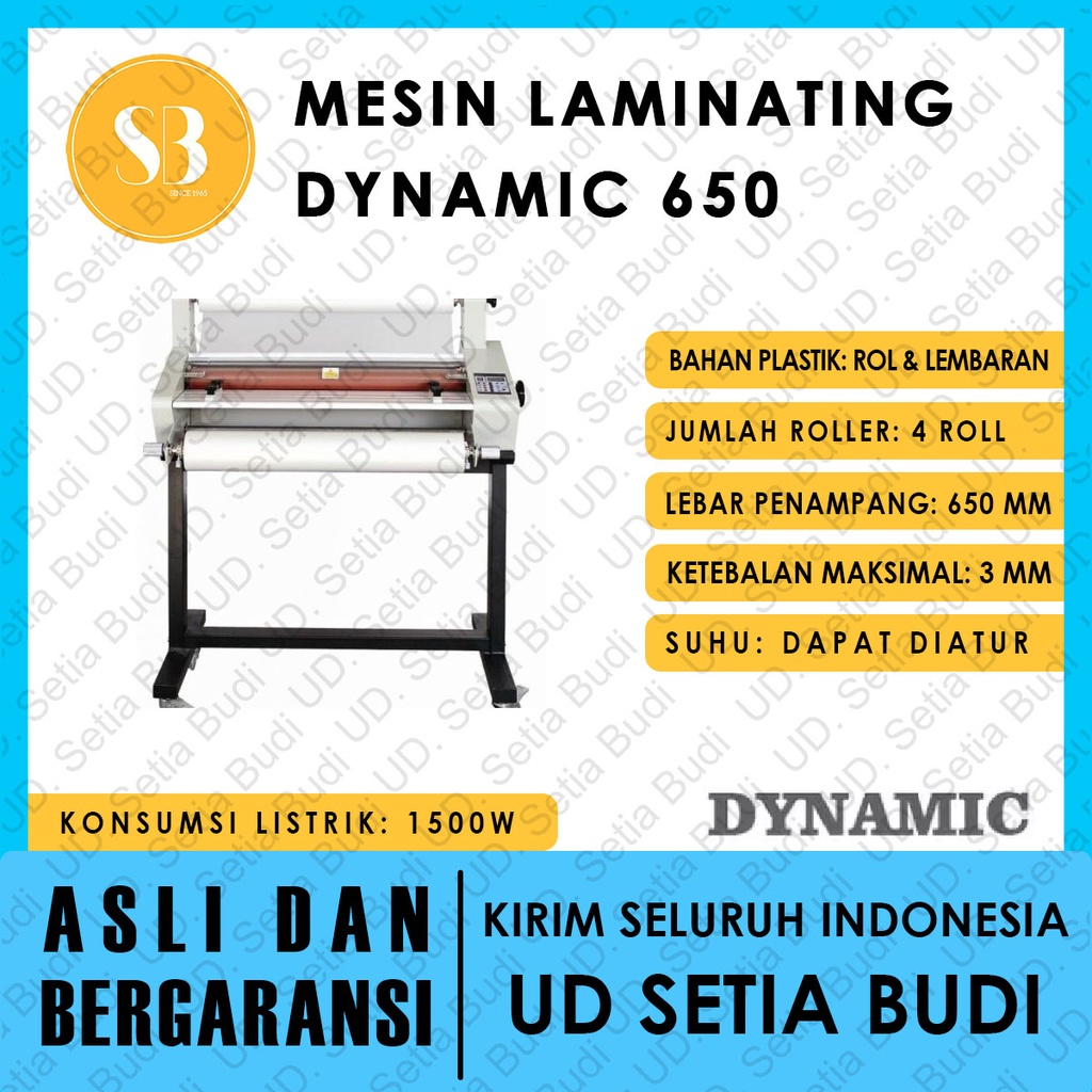 Mesin Laminating Dynamic 650 Roll Asli dan Bergaransi