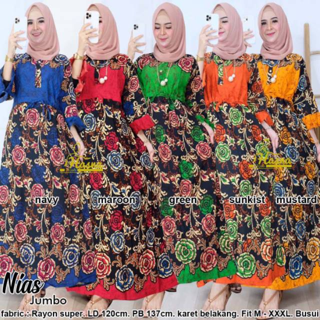 NIAS JUMBO HOME DRESS/DASTER GAMIS BY HASNA