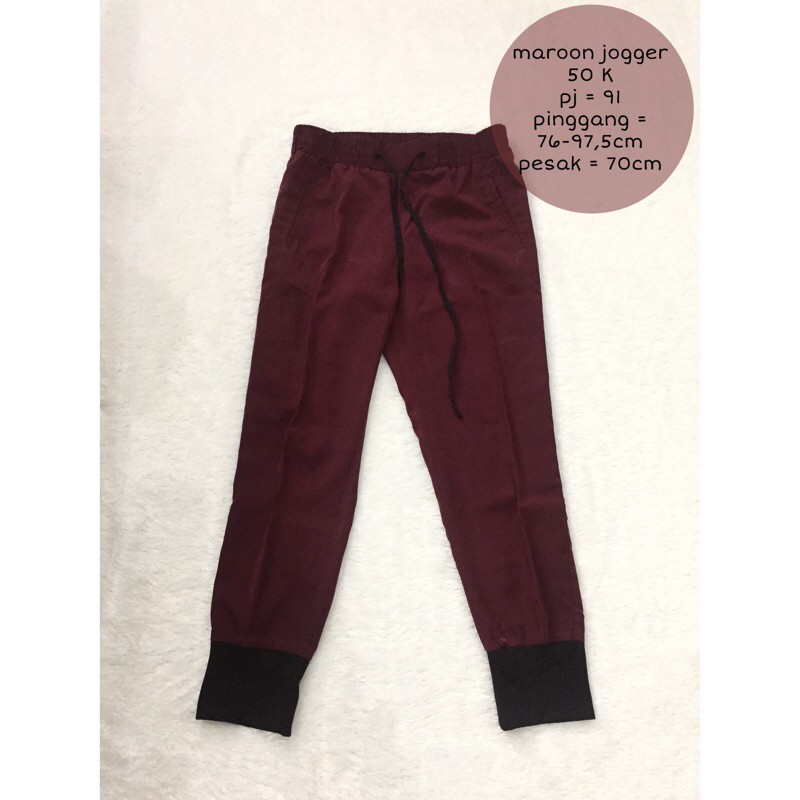 thrift jogger pants/ celana training second/ celana olahraga wanita