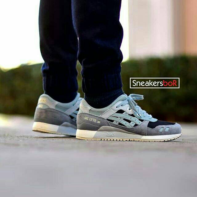 asics gel lyte 3 black blue surf