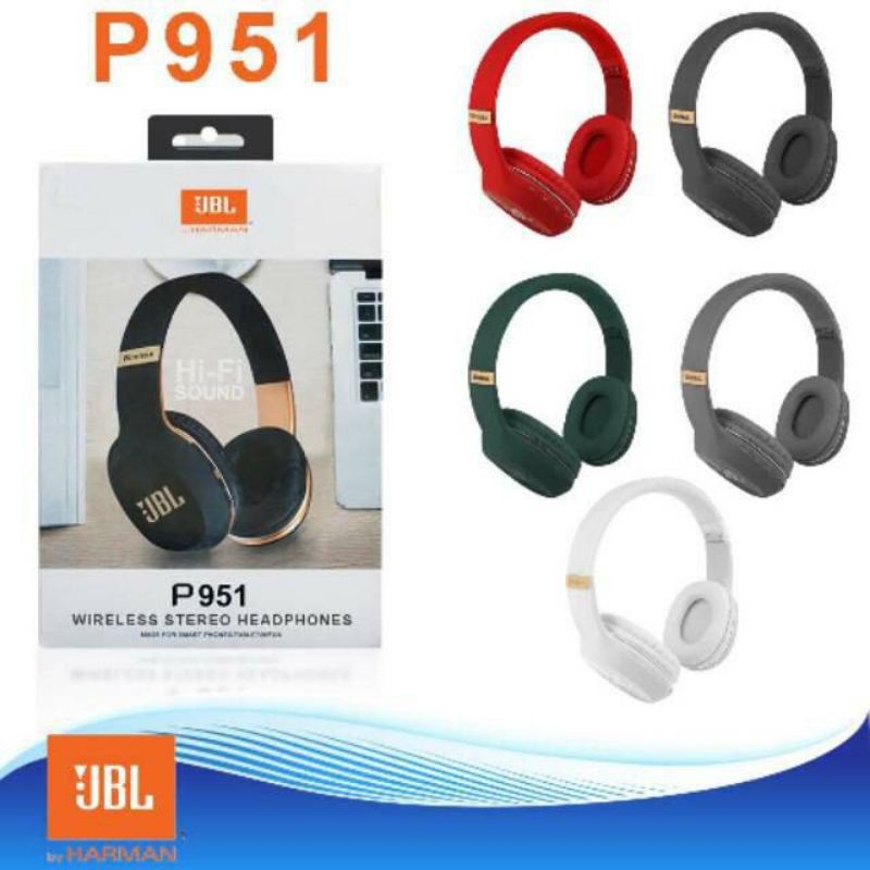 Headphone Bluetooth P951 Bando Wireless Headset AD2P Superbass Handsfree P 951