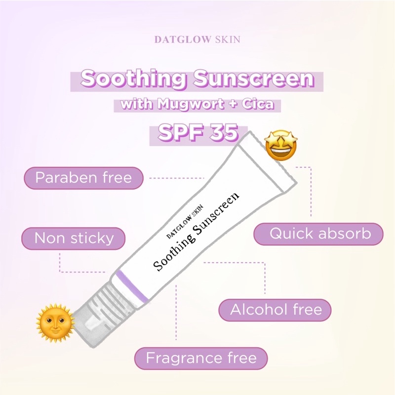 ✨Up Your Look✨ Soothing Sunscreen SPF 35 Mugwort Cica Datglowskin Datglow skin