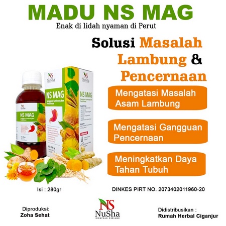 

Madu Maag NS MAG (6 in 1) Mengobati Sakit Maag Asam Lambung Gerd Mual Kembung (280gr) [READY STOCK]