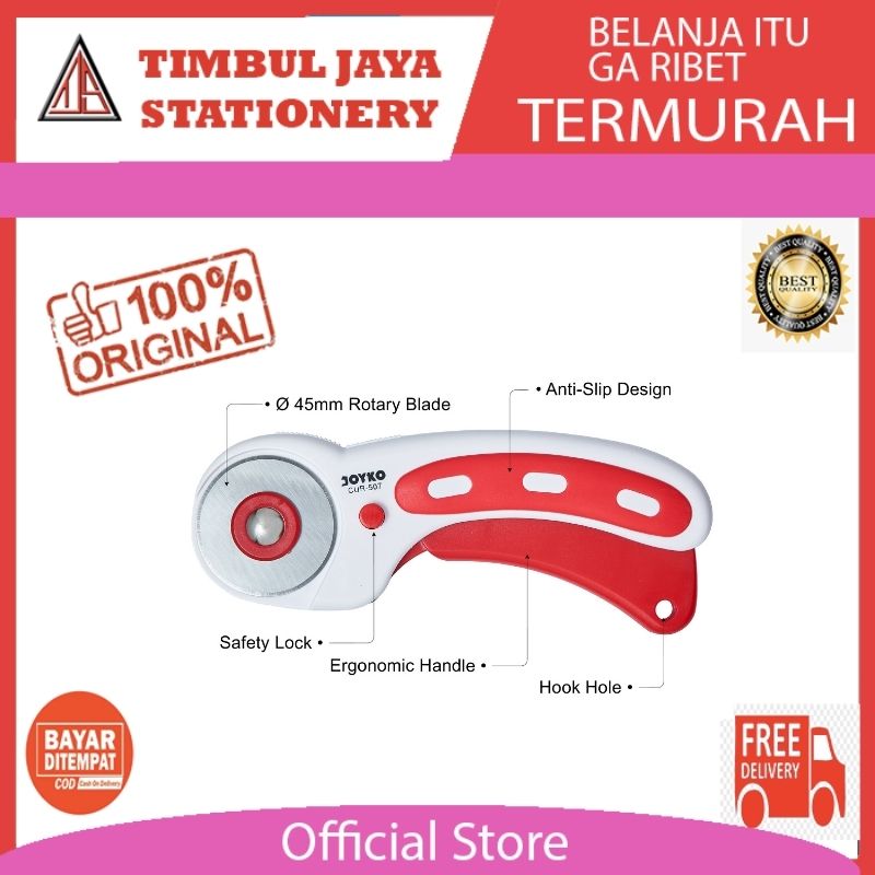 

Joyko Rotary Cutter Pemotong Putar Joyko Round Cutter CUR-507