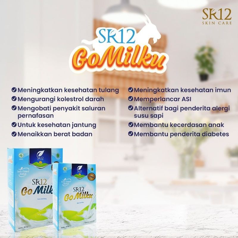 

GO MILKKU SR12 - Susu bubuk tanpa gula - susu kambing etawa - bpom - halal