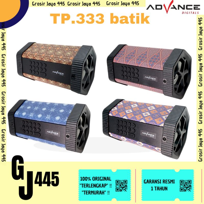 Advance Speaker Portable Bluetooth TP 333 Batik