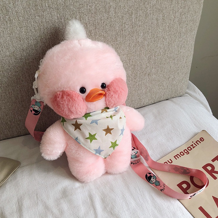 TAS SELEMPANG BEBEK BONEKA BULU Slingbag Duck Fashion Crossbody Korean Style Kapasitas Besar Tas Bebek Bahan Plush Bulu Bentuk Kartun Bebek