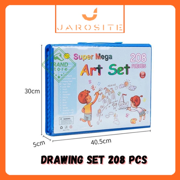 

Wow Alat Gambar Crayon Super Mega Art Set Isi 208 Pcs Pensil Warna Cat Air Diskon
